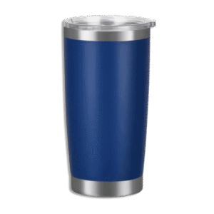 Stainless 500ml Blue Mug with Transparent Lid