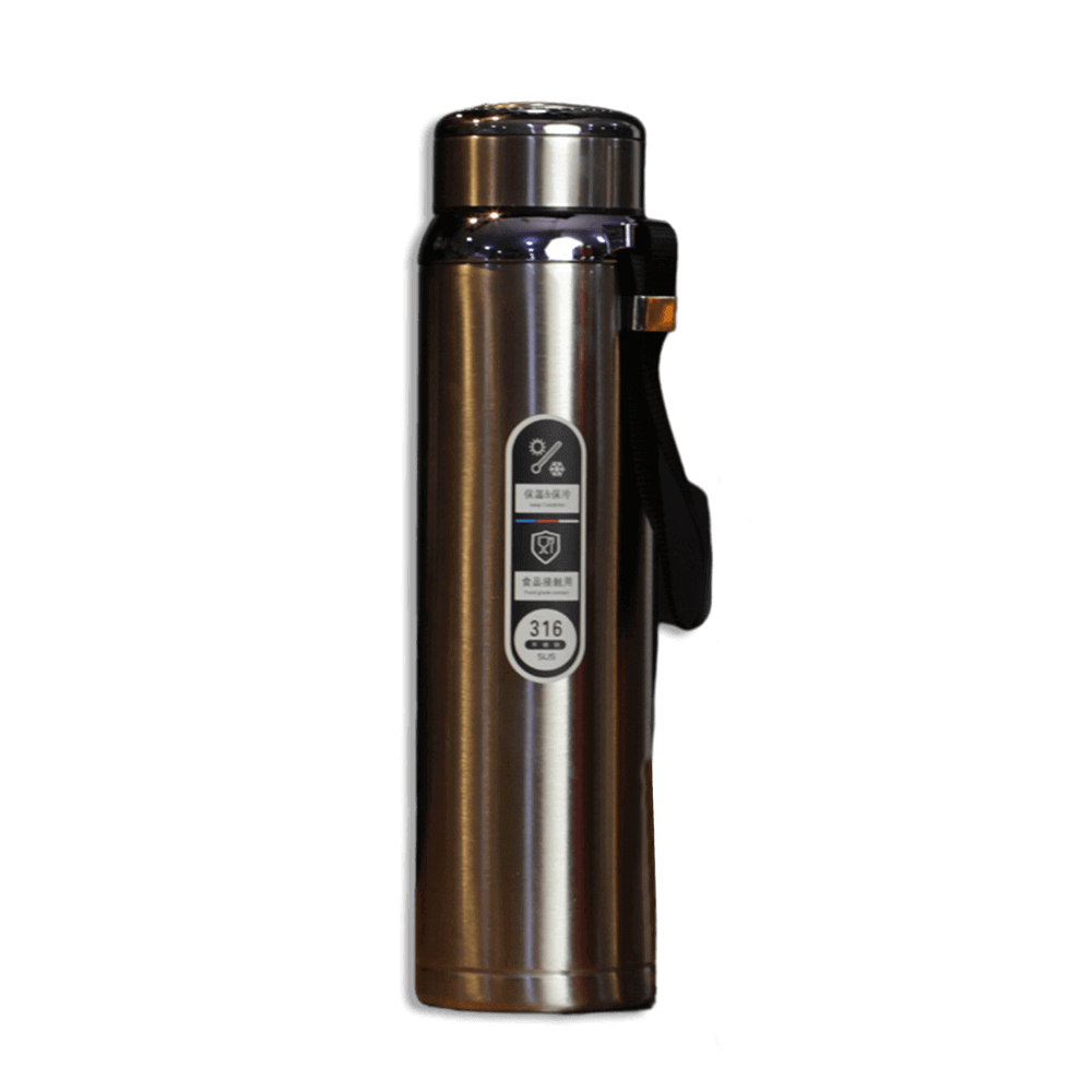 Stainless-Steel-Glossy-Silver-1000ml-Vacuum-Flask