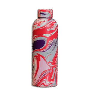 Stainless Steel Red Marble 500ml Vcauum Flask
