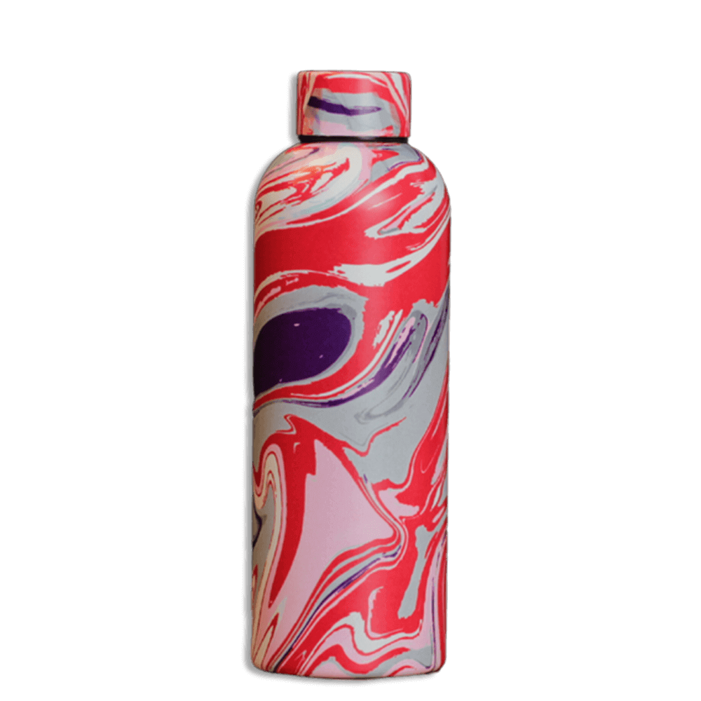 Stainless-Steel-Red-Marble-500ml-Vcauum-Flask