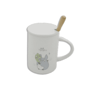 Totora Rabbit Mug with Lid and Spoon