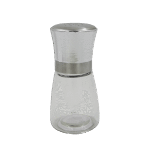 Transparent Glass Salt Shaker with Stainless Lid