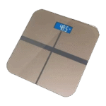 Digital Glass Body Weight Scale Square Gold LED Display