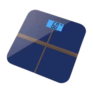 Digital Glass Body Weight Scale Square Navy LED Display