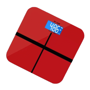 Digital Glass Body Weight Scale Square Red LED Display