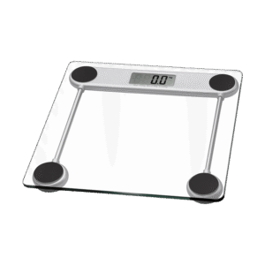 Transparent Squared Glass Weight Balance