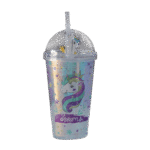 Unicorn Dreams Cup Colorful with Lid & Straw