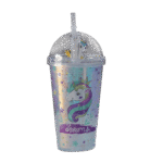 Unicorn Dreams Cup Colorful with Lid & Straw