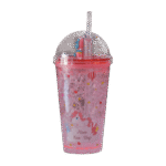 Unicorn Have A Nice Day Cup Pink with Lid & Straw