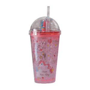 Unicorn Have A Nice Day Cup Pink with Lid & Straw