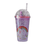 Unicorn I love Unicorns Colorful Cup with Lid & Straw