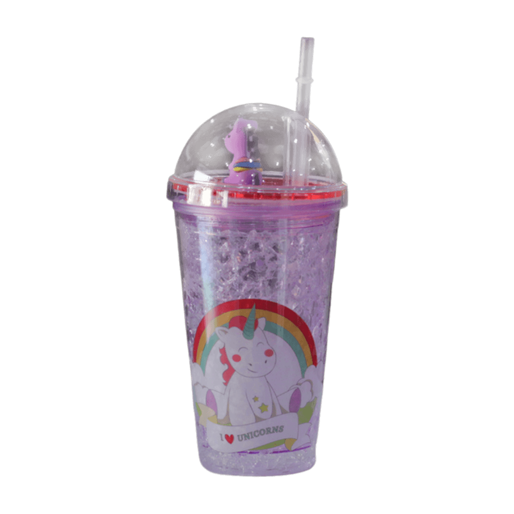Unicorn-I-love-Unicorns-Colorful-Cup-with-Lid-&-Straw