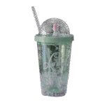 Unicorn Laugh Every Day Cup Blue with Lid & Straw