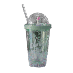 Unicorn Laugh Every Day Cup Blue with Lid & Straw