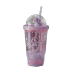 Unicorn Laugh Every Day Cup Pink with Lid & Straw