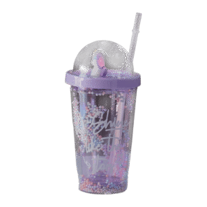 Unicorn Shine Like The Stars Cup Purple with Lid & Straw
