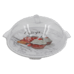 White Cake Stand with Plastic Lid