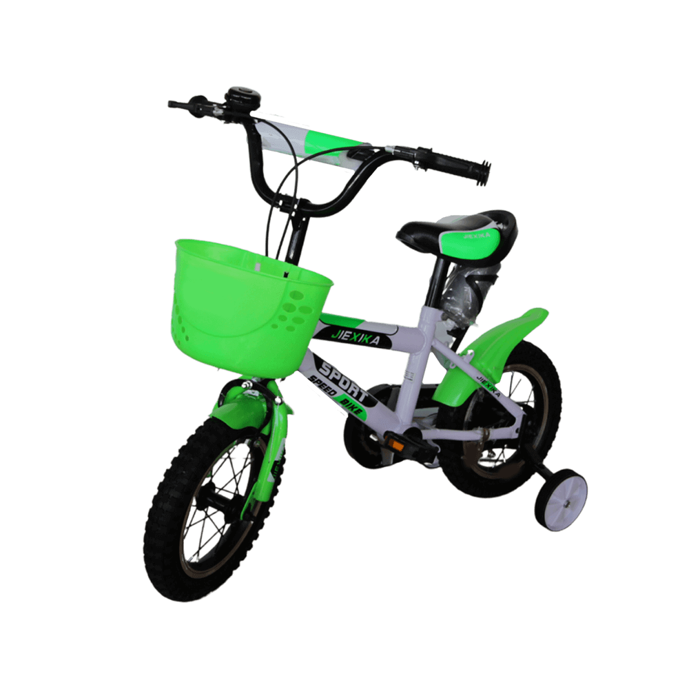 Black-&-Green-12-Kids-Bicycle-with-Basket