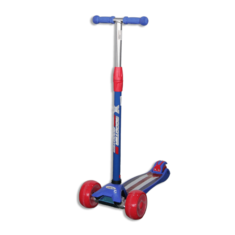 Blue-&-Red-3-Wheels-Scooter-with-Light