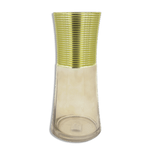 Bronze 30cm Glass Vase with Golden Edge