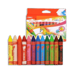 Deli 12 Colors Jumbo Size Wax Crayon Set