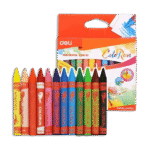 Deli 12 Colors Wax Crayon Set