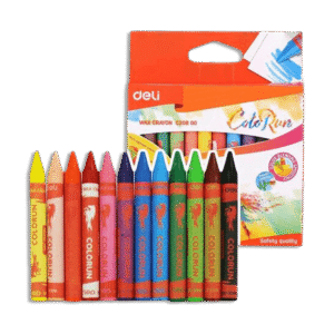 Deli 12 Colors Wax Crayon Set