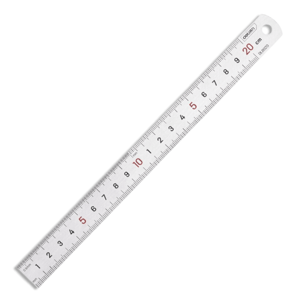 Deli 20cm Stainless Ruler