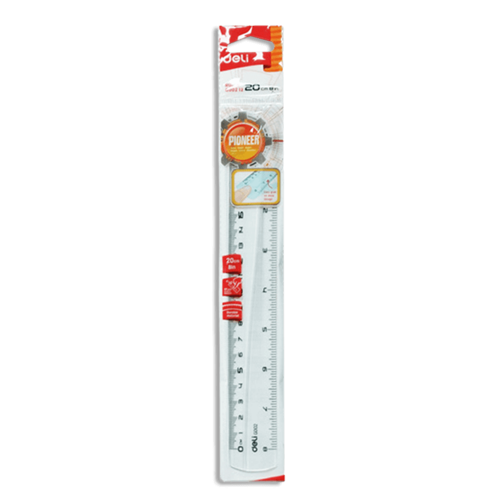 Deli-20cm-Transparent-Ruler