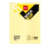 Deli 76x101mm Yellow Stick Up Sticky Notes