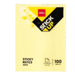 Deli 76x101mm Yellow Stick Up Sticky Notes