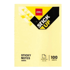 Deli 76x101mm Yellow Stick Up Sticky Notes
