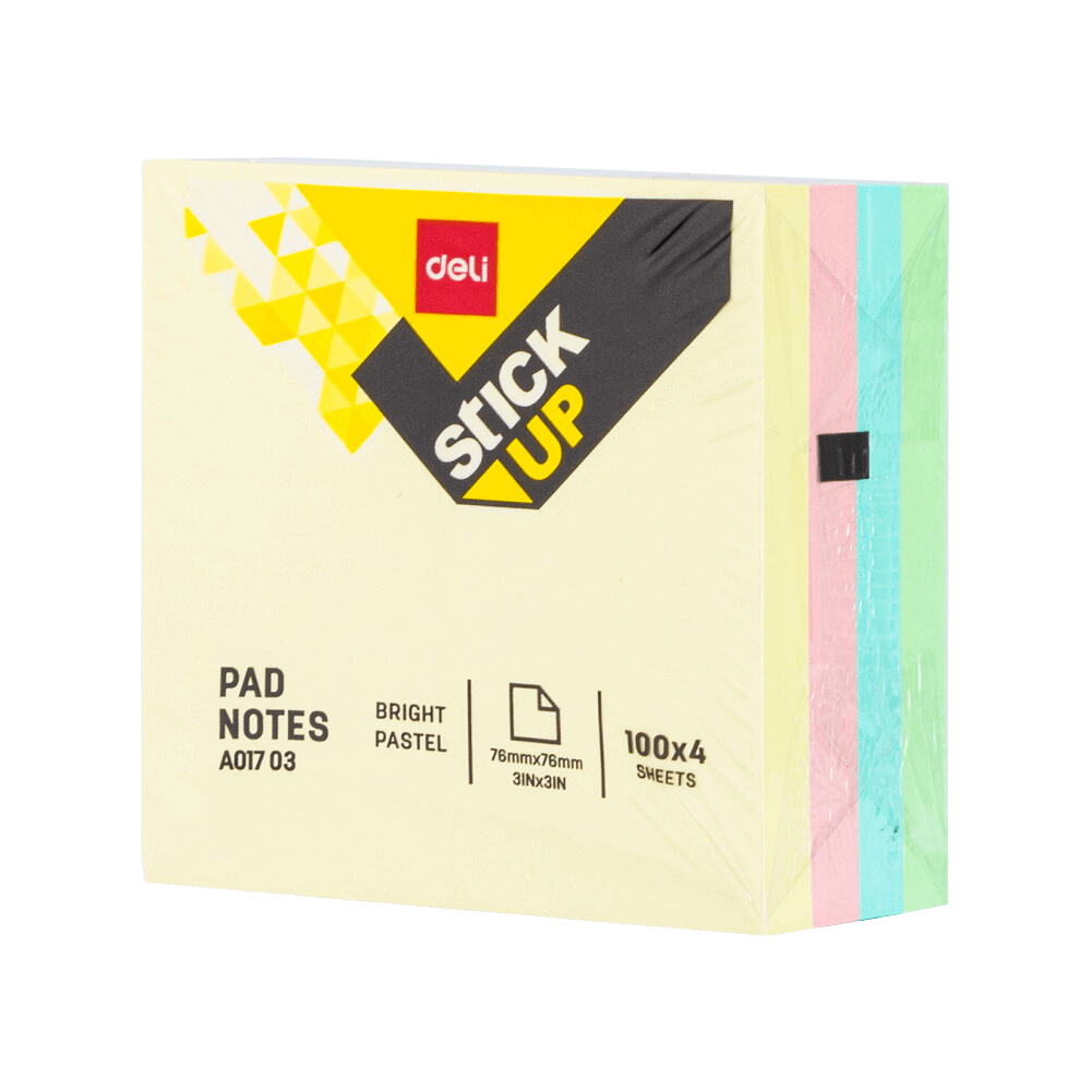 Deli-76x76mm-Multi-Color-Stick-Up-Sticky-Notes