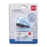 Deli Blue Dolphin Mini Stapler Set