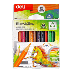 Deli Enovation Wood-Free 12 Coloring Pencils