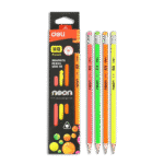 Deli Neon Fluroscent Graphite Hb Pencil
