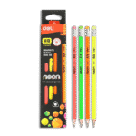 Deli Neon Fluroscent Graphite Hb Pencil