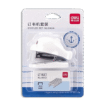 Deli White Dolphin Mini Stapler Set