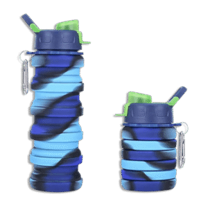 Extendable Blue Silicon Water Bottle
