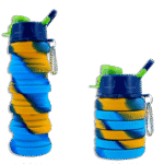 Extendable Orange Silicon Water Bottle