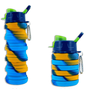 Extendable Orange Silicon Water Bottle