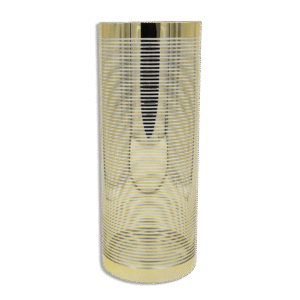 Gold Striped 30cm Glass Vase