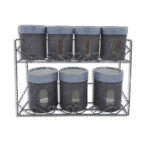 Momaz 7 Pcs Grey Granite Spices Set
