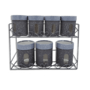 Momaz 7 Pcs Grey Granite Spices Set