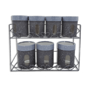 Momaz 7 Pcs Grey Granite Spices Set