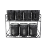 Momaz 7 Pcs Black Granite Spices Set