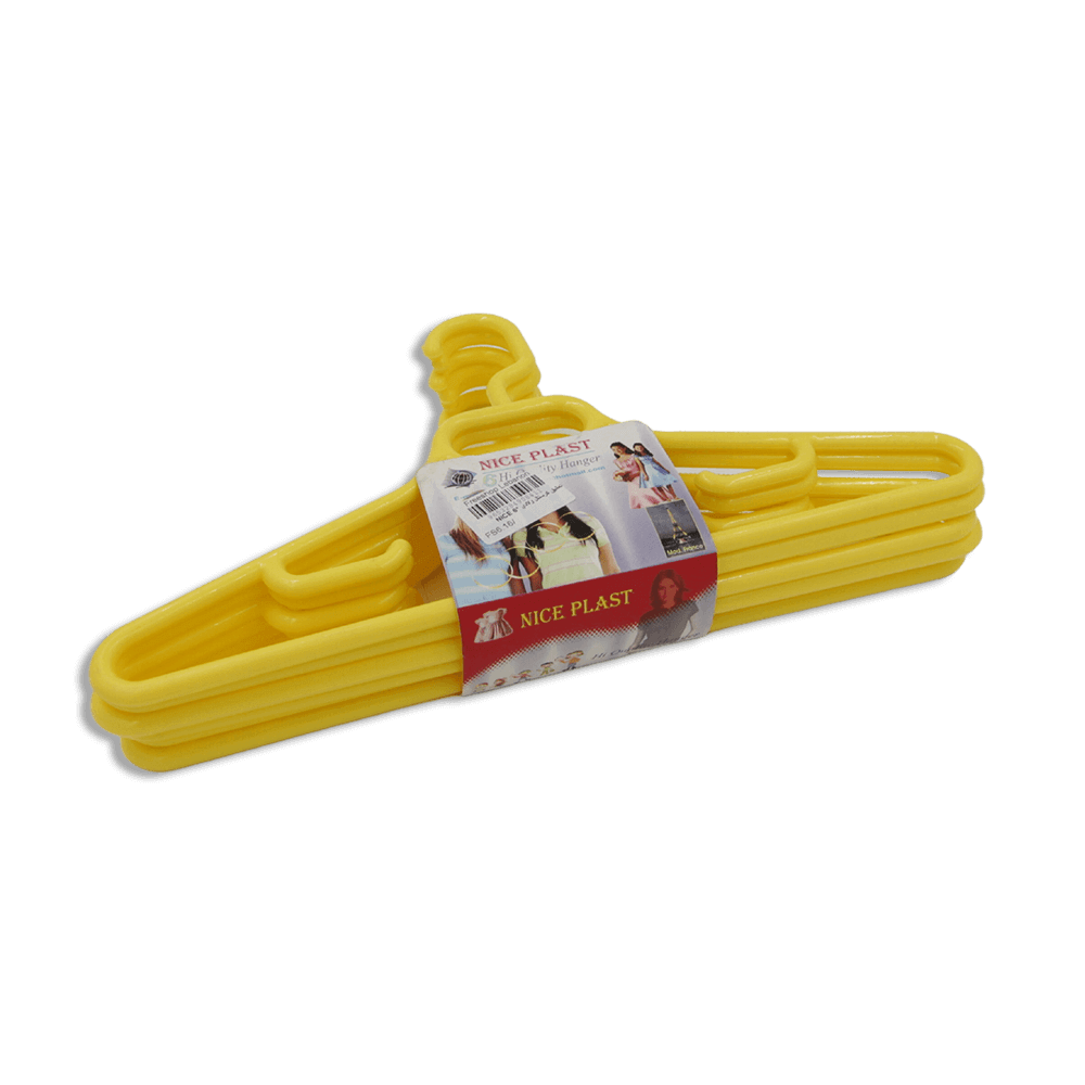 Nice-Plast-Yellow-Kids-6-Clothes-Hanger