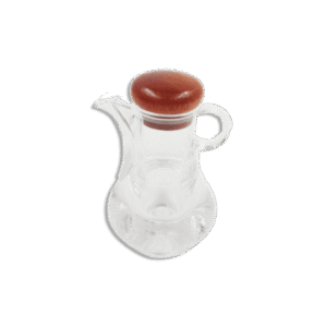 Plexi Oil Jug with Brown Wooden Lid