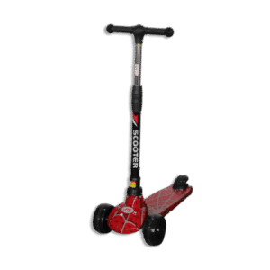 Red 3 Wheels Scooter with Light