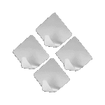 Set of 2pcs Rhombus Stainless Steel Hook